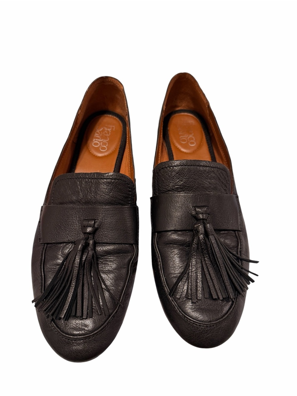 Franco Sarto Women's Bisma Loafer Black Leather Tassel sz 10 - Picture 2 of 8